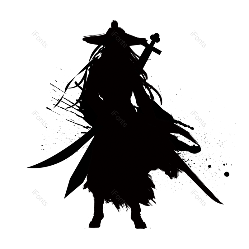 水墨图片,中国风元素,墨迹PNG,人物免抠素材